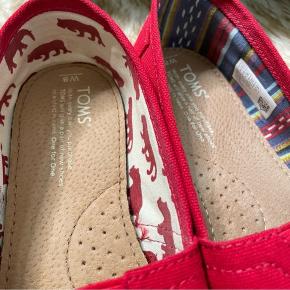 TOMS Alpargata red canvas slip on - Picture 10 of 10